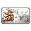 2012 Cook Islands 4 oz Silver Rectangle Colorized Dragon PF Set